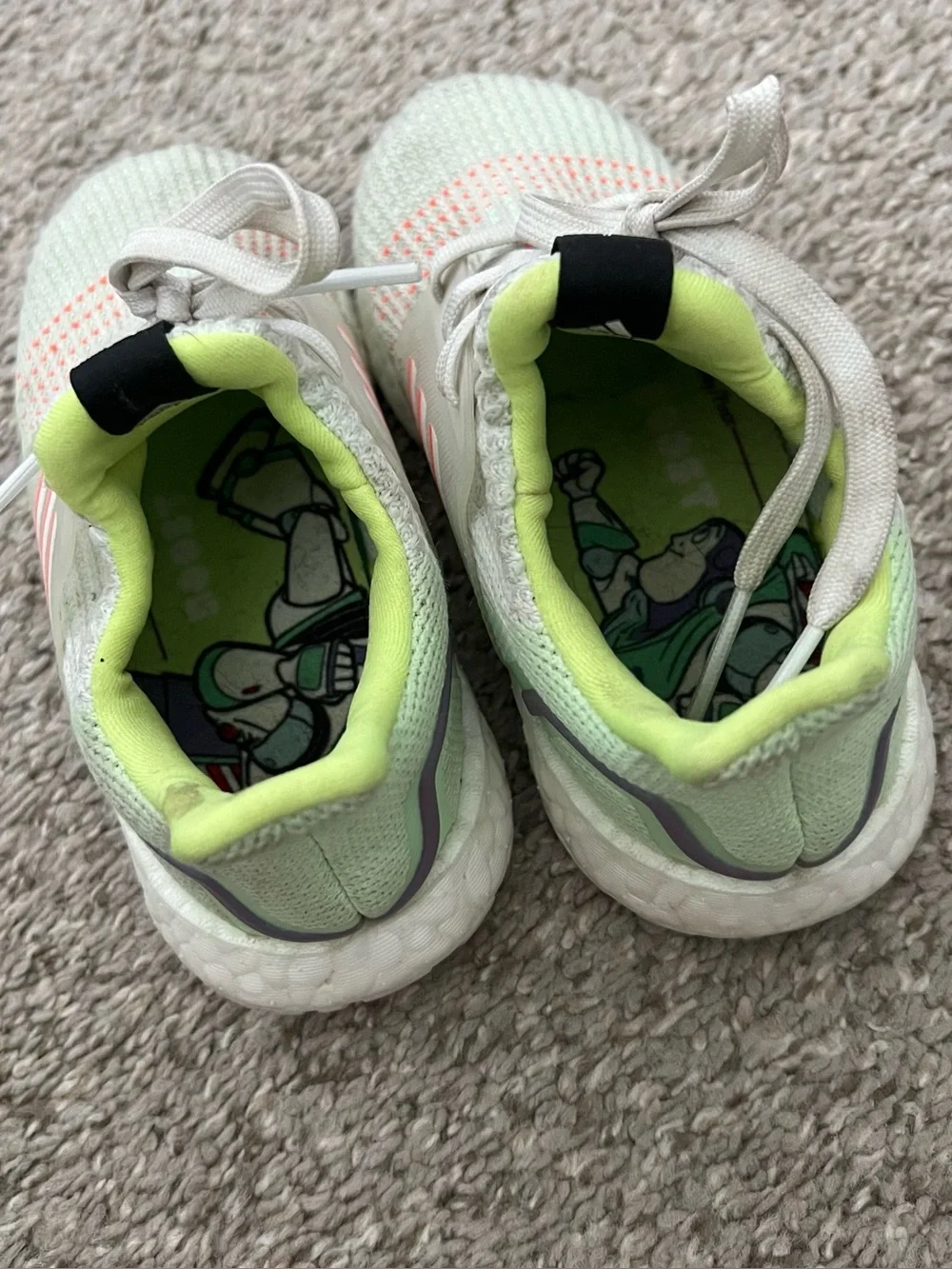 Adidas x Disney Toy Story Kids' Light Green Athletic Sneakers Size 10